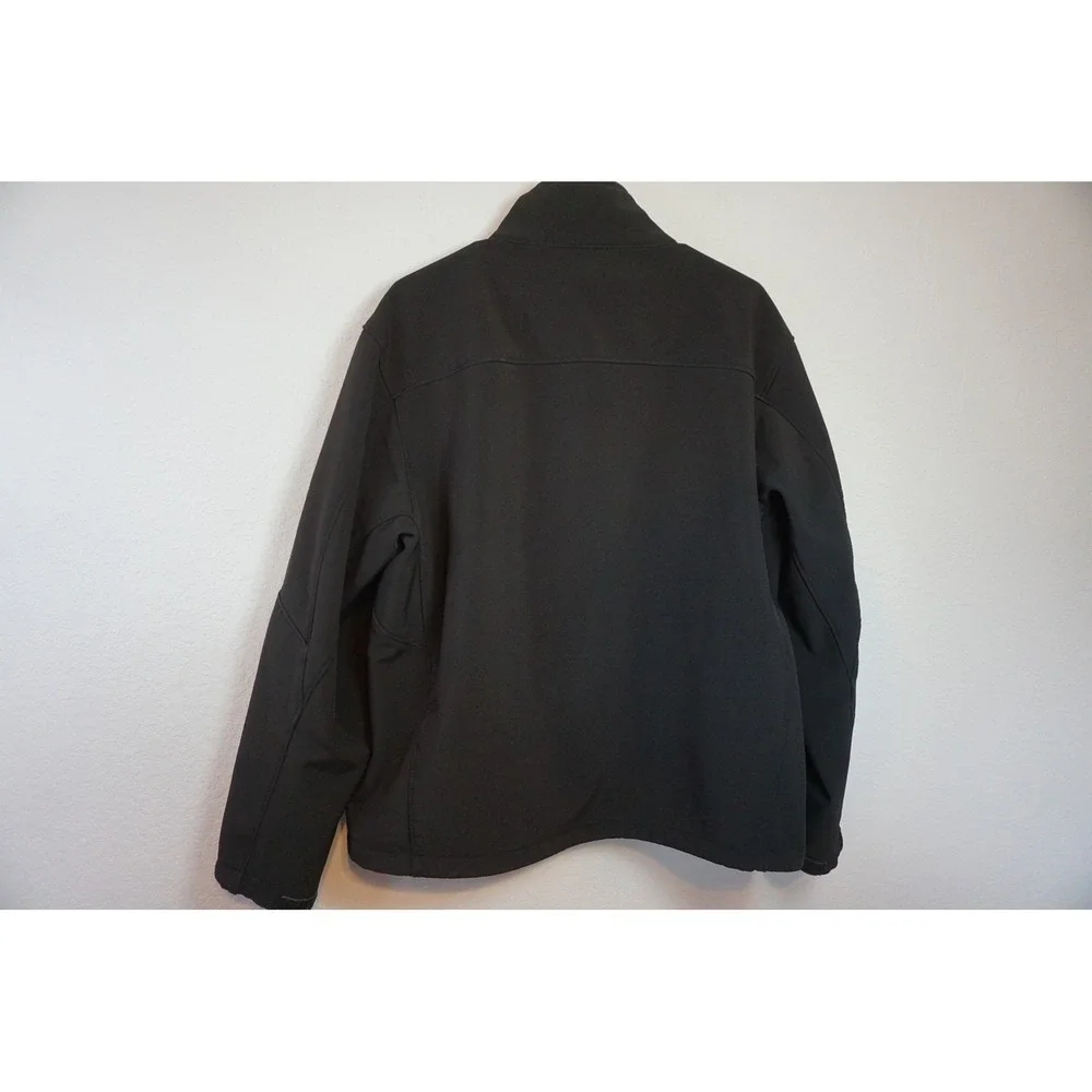 Tumi T-Tech Mens Black Softshell Fleece Lined Full Zip Jacket L